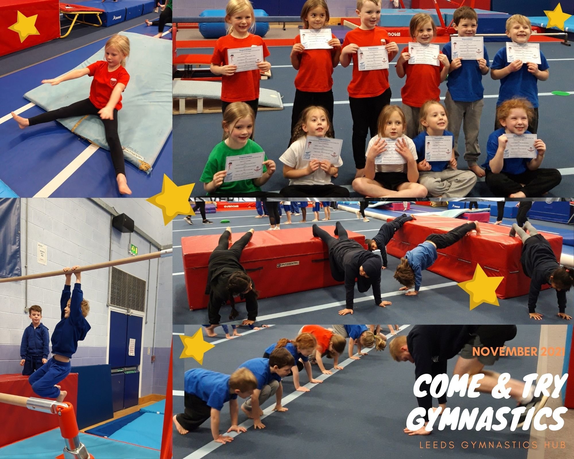 Children at a gymnastics event.